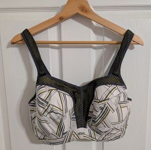 Panache Women's Power 5021 Underwire High Impact Sports Bra White Size 36 FF